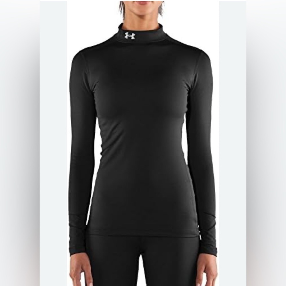 Under Armour Black Fitted Bodysuit with Mandarin Collar for women and mens